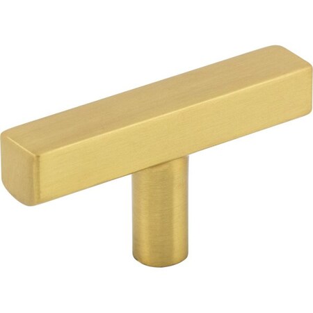 Jeffrey Alexander 2-1/4" Brushed Gold Dominique Cabinet "T" Knob 845TL-BG